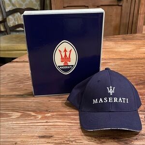 Maserati: A Complete History From 1926 To The Present: 
BOOK & Maserati Blue Cap